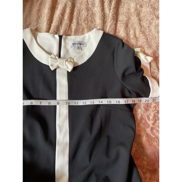 Vintage retro mod Chanel inspired black and‎ white dress size 12 - Picture 5 of 7